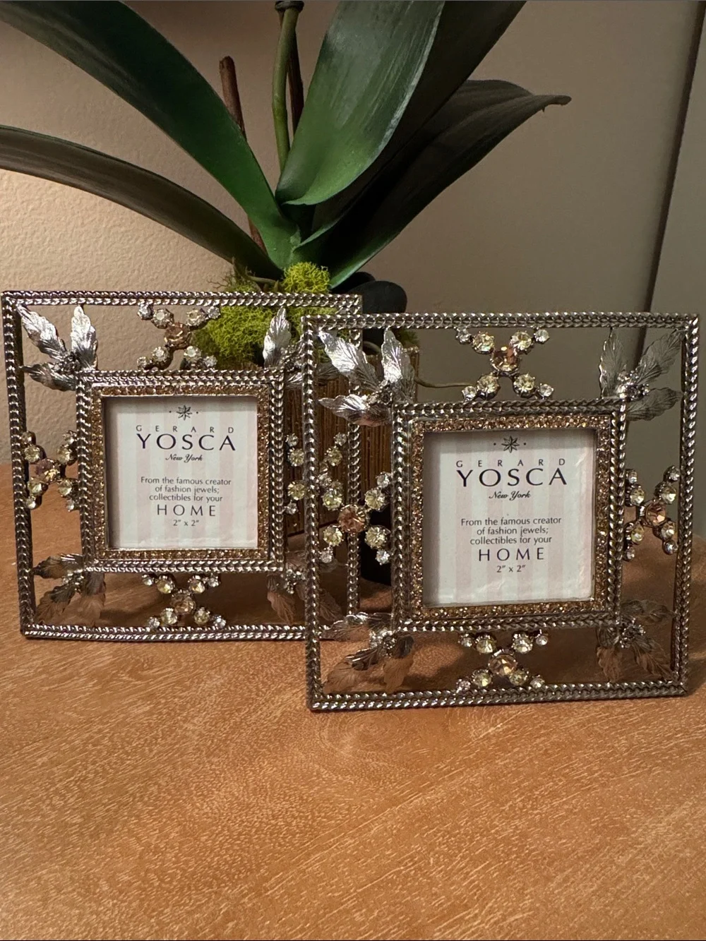 Vintage Gerald Yosca Jeweled Picture Frames